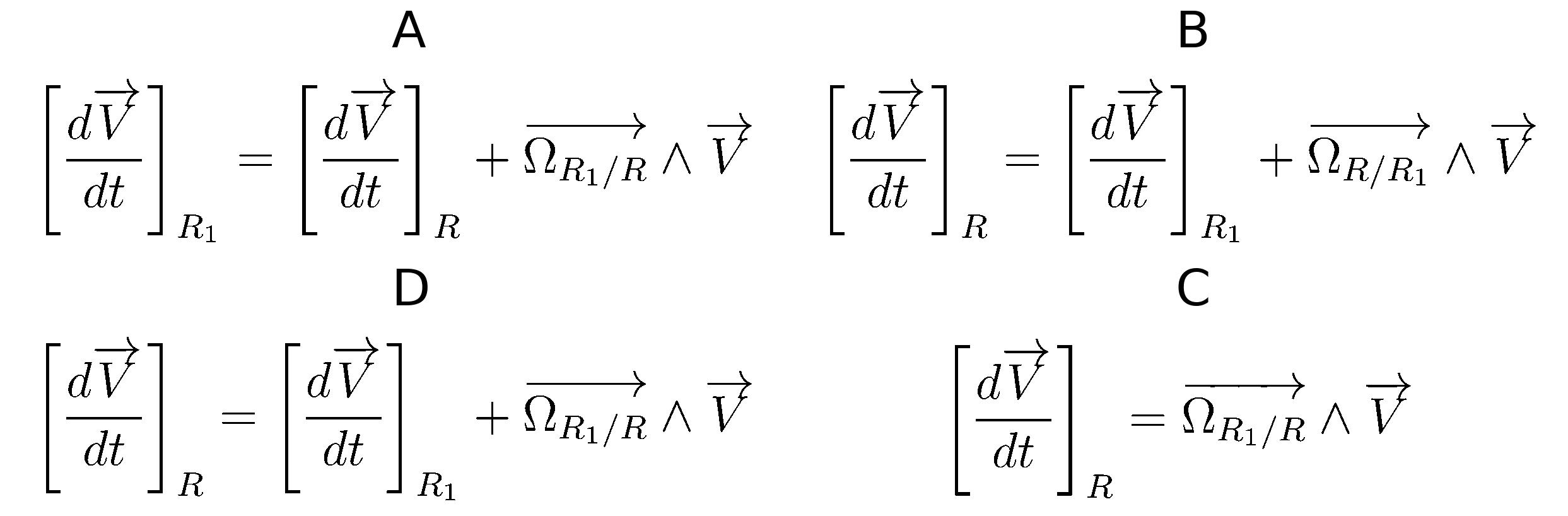 Quelle version de la formule de Bour est la bonne parmis les propositons suivantes